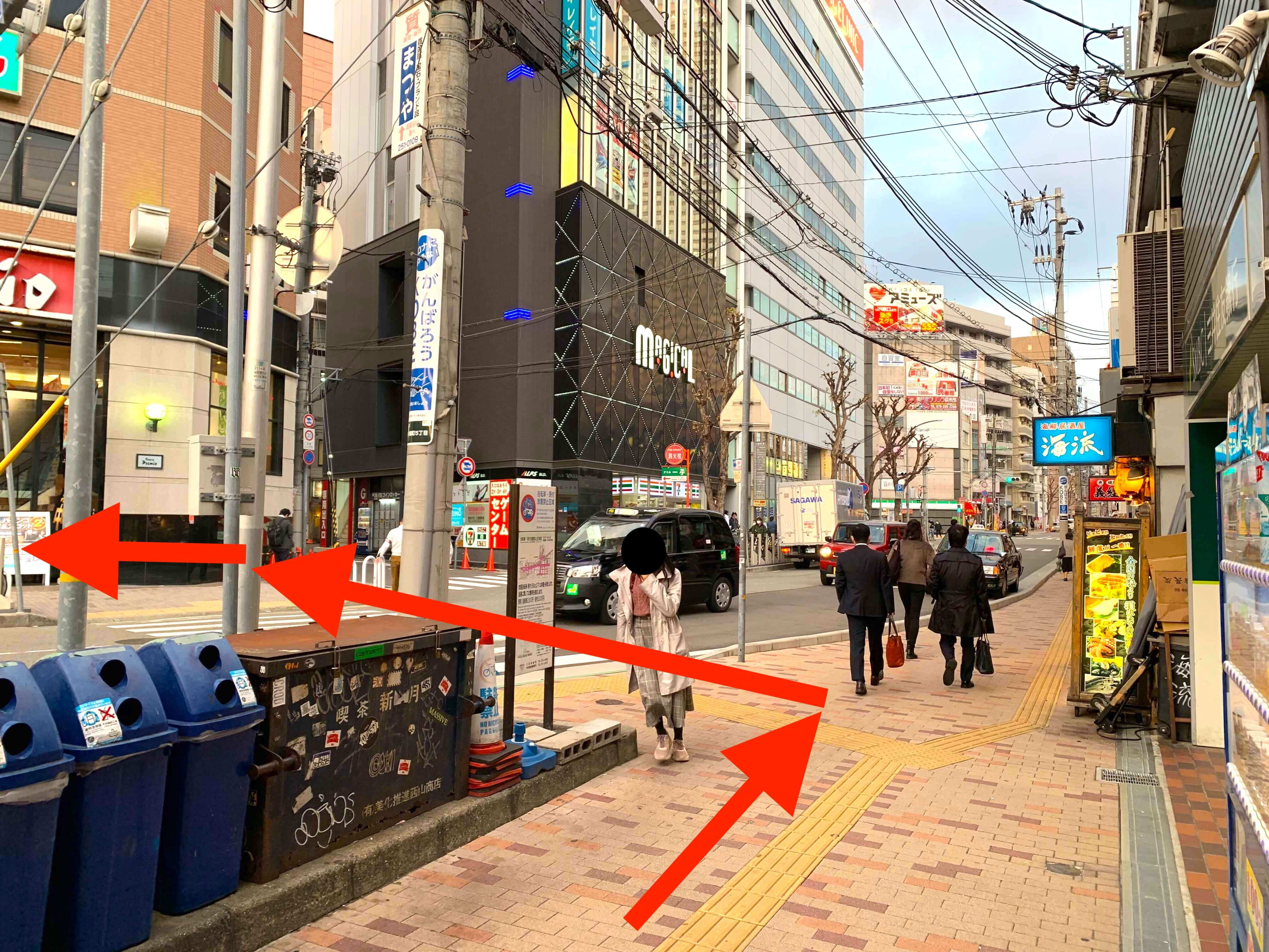 JR三ノ宮駅から行き方3